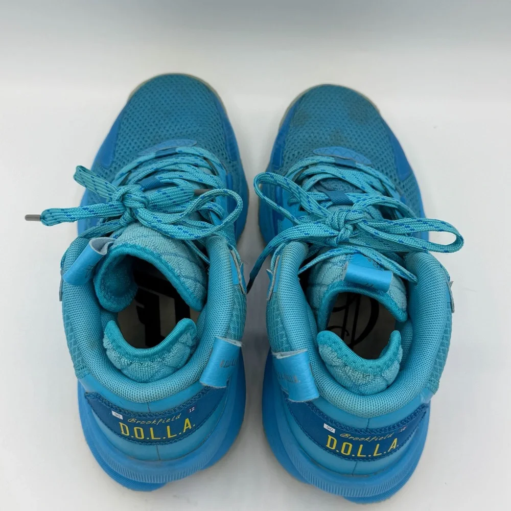 Adidas Dame 8 “Young Dolla” Blue Cyan Silver Basketball Shoes Men’s 5.5 - Picture 6 of 10